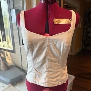 White Denim-like Tank Top